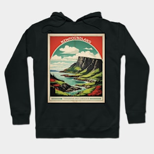 Newfoundland Canada Vintage Poster Tourism Hoodie